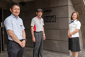 Gathering of building management staff