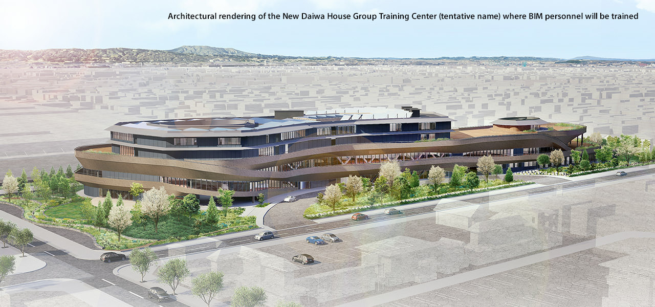 Architectural rendering of the New Daiwa House Group Training Center (tentative name) where BIM personnel will be trained