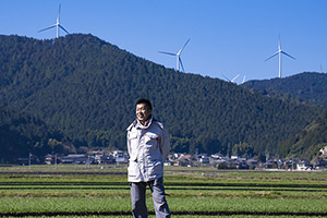 Wind turbines, the new scenery in Ehime