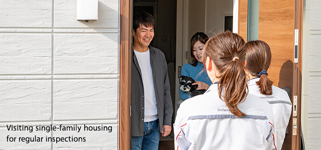 Visiting single-family housing for regular inspections