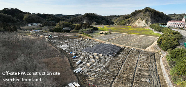 Off-site PPA construction site searched from land
