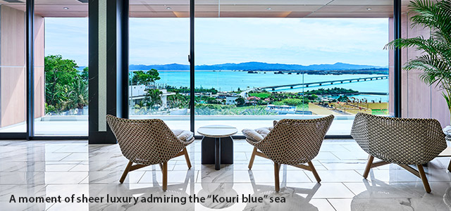 A moment of sheer luxury admiring the “Kouri blue” sea