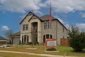 A model home exudes a sense of grandeur