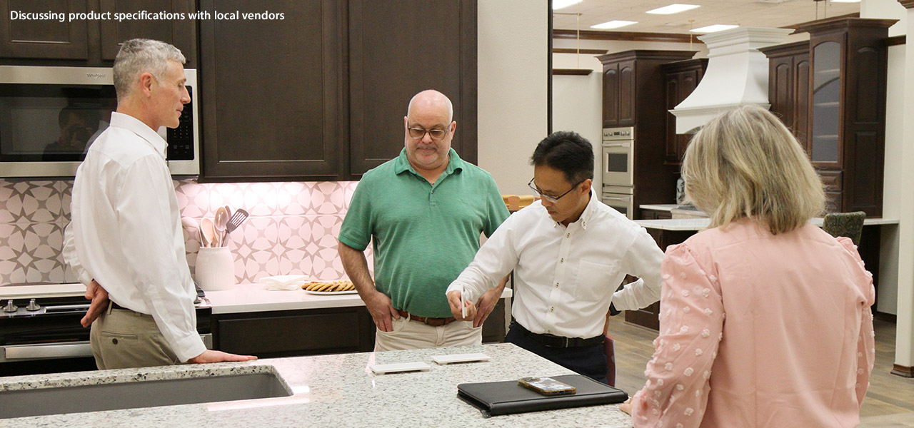 Discussing product specifications with local vendors