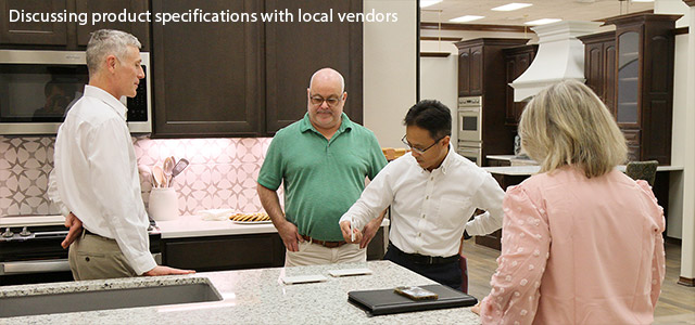Discussing product specifications with local vendors