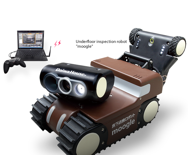 Underfloor inspection robot "moogle"