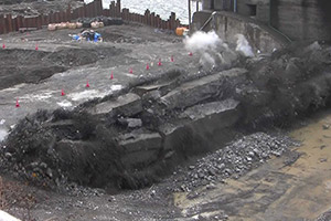 Site of pillar after removal