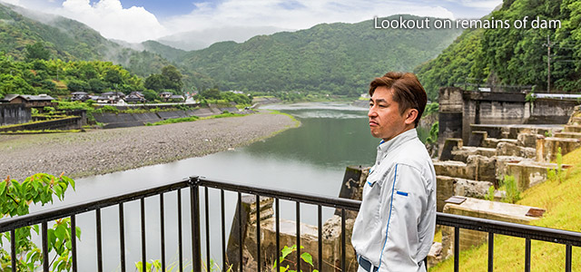 Lookout on remains of dam