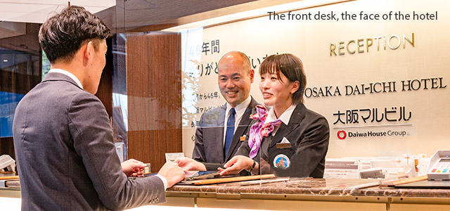 The front desk, the face of the hotel
