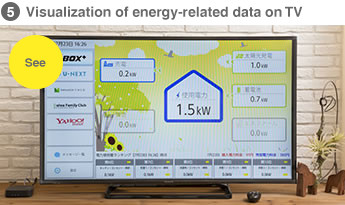 5) Visualization of energy-related data on TV