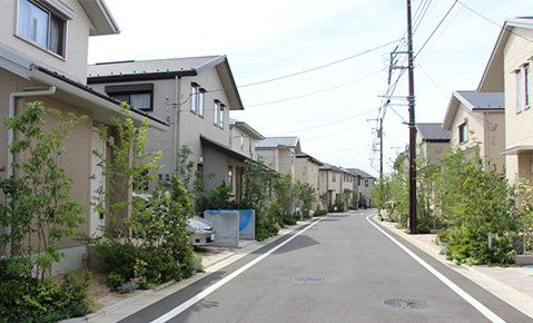 A new town embodying the themes of environmental friendliness and community spirit, where the residents can live in harmony with nature